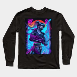 Neon  male samurai Long Sleeve T-Shirt